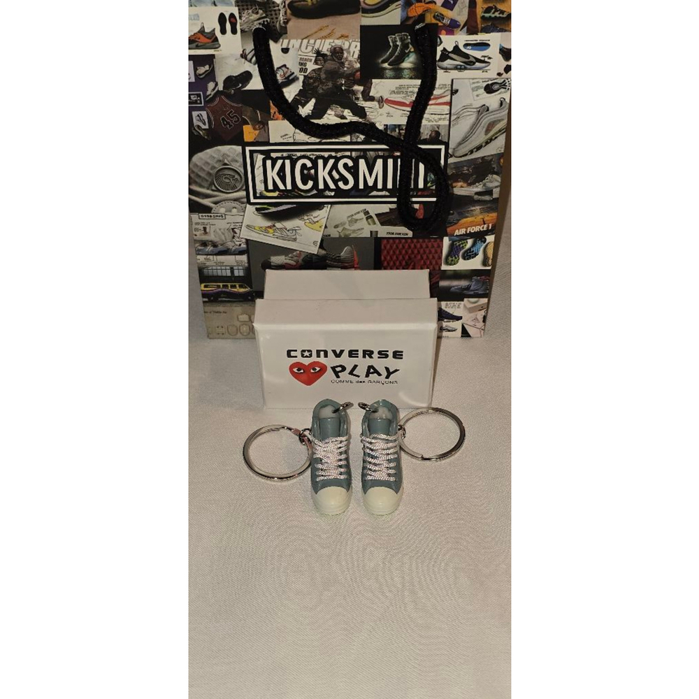 Unisex Gray and White Keychain Set with Boc and Bag One Size - Picture 6 of 7